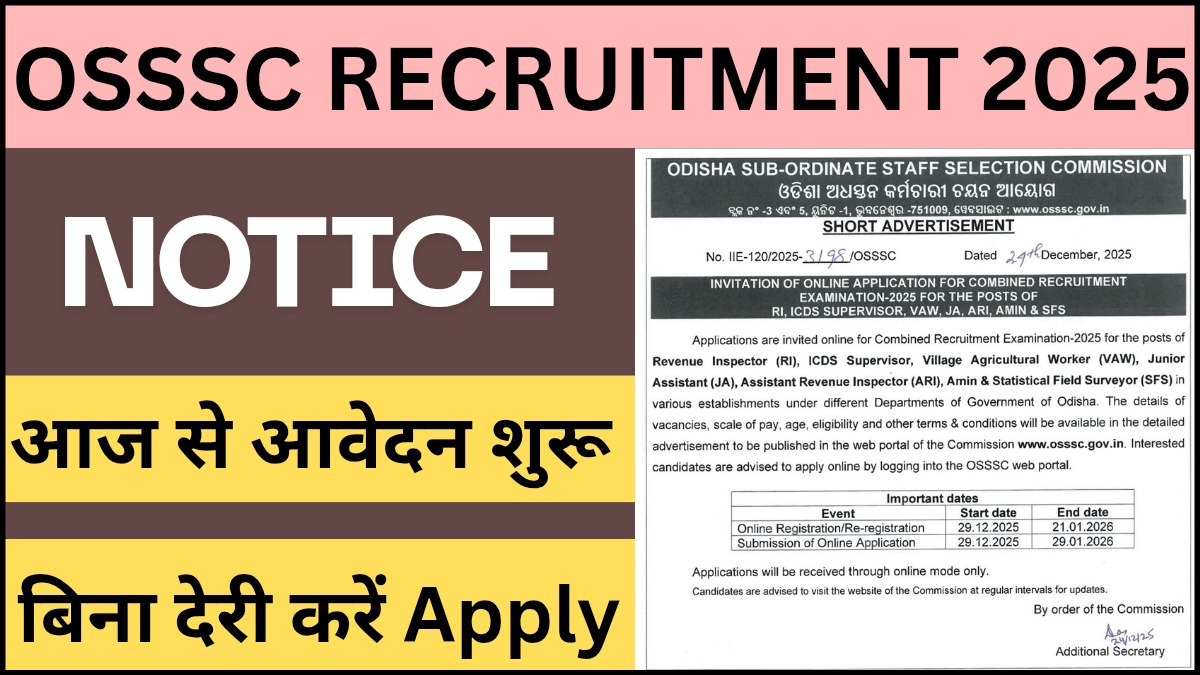 OSSSC Recruitment 2025